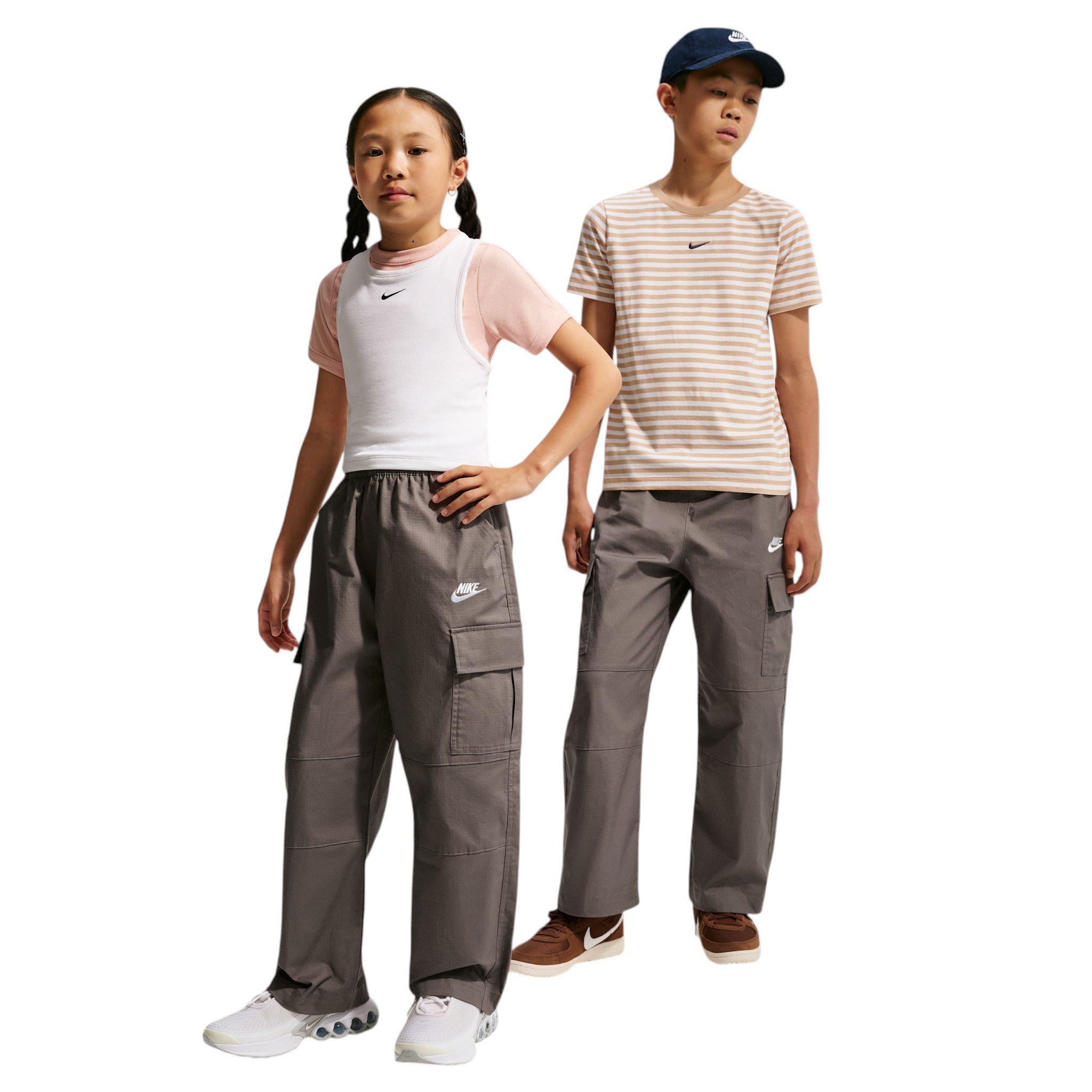 Nike Big Kids' Sportswear Club Woven Cargo Pants - Cave Stone - CAVE STONE
